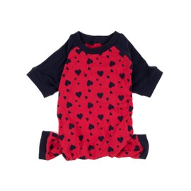 Leveret Matching Dog Pajamas Christmas Pjs 100% Cotton Navy Hearts Size X-Large