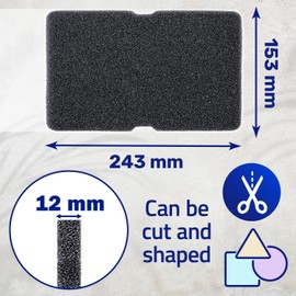 5 Pieces Sponge Filter for Tumble Dryer - 2964840200 for Beko for Smeg - with Size 243 x 153 x 12 mm - Warranty 10 Years - MONTERAL