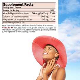 ANDREW LESSMAN Vitamin D3 1000 IU 180 Capsules - High Potency, Essential for Calcium Absorption, Supports Bone Health, Healthy Muscle Function, Immune System, More. Small Easy to Swallow Capsules