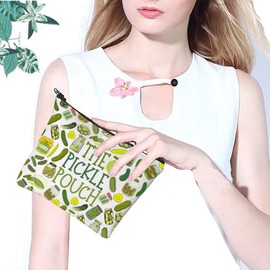 PXTIDY The Pickle Pouch Zipper Bag Pickle Lover Gifts Pickle Stuff Merch Pickle Gifts for Women Makeup Travel Toiletry Bag