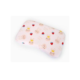 Caudeer Soft Breathable Toddler Pillow (14.5"x8.5") - Adorable Strawberry Bunny Design, Removable Washable Cover - Perfect for Ages 1-2 in Nursery or Travel