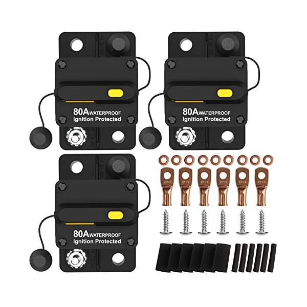 M1A2 80 Amp Circuit Breaker with Manual Reset Car Marine