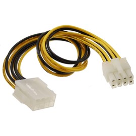 CablesOnline, 12 inches 8-Pin (2x4) ATX 12V EPS Male to Female Internal Power-Supply Extension Cable, PC-019