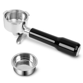 51mm Stainless Steel Portafilter with Double Spouts, 3 Ears Portafilter Compatible for CASABREWS CM5418, 3700Essential, 3700Pro and Mr. Coffee Espresso and Cappuccino Machine