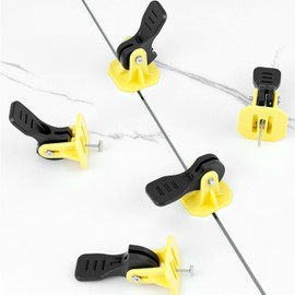 QWORK Tile Leveling System Kit, 100 Pcs Reusable Levelers, Floor Leveling Compounds 1/8", Steel Pin Tlie Tools, for 2mm to 4mm Tile Gaps, 8mm to 12mm Tile Thickness