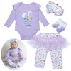 Reborn Baby Doll Clothes 22 Inch Girl Cute Purple Rabbit