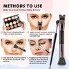 2PCS Nose Contour Brushes, 2-In-1 U-Shaped Brush and Fluffy Brush,