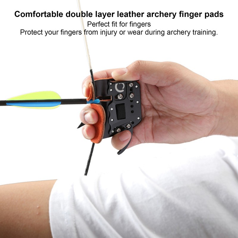 Archery Finger Guard Adjustable Finger Guard Black Protective Gear for