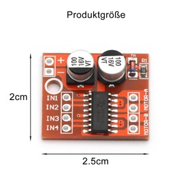 10 x 2-way DC motor drive board module mini L298N, 1.5A forward and reverse PWM speed control, dual H-bridge stepper motor, mini L298N