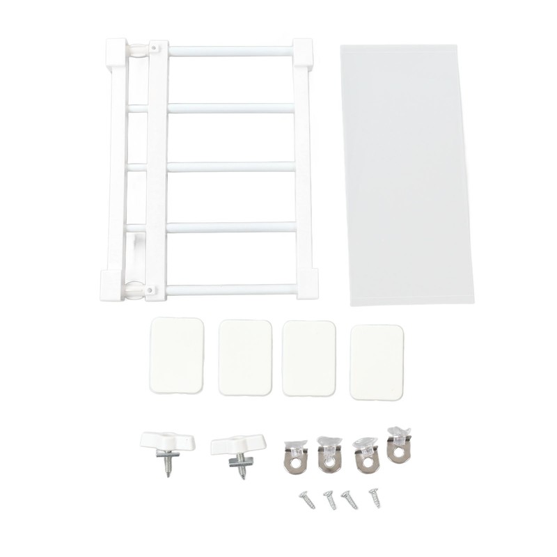 Tension Rod Shelf 14.2 Inch Width Nail Free Expandable Storage