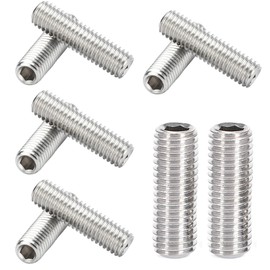 Pack of 10 Grub Screws, M5 x 20 mm A2 Stainless Steel Threaded Pin, Hexagon Socket, Used for Small Repairs of Door Handles, Garages, Taps, Various Home Gardens