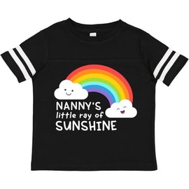inktastic Nanny's Little Ray of Sunshine Toddler T-Shirt 4T Football Black and White 4584a