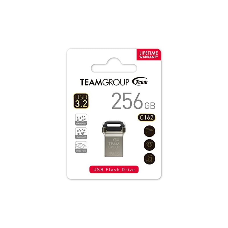 Team 256GB USB 3.2 (3.1/3.0) Capless Compact Zinc Alloy Housing