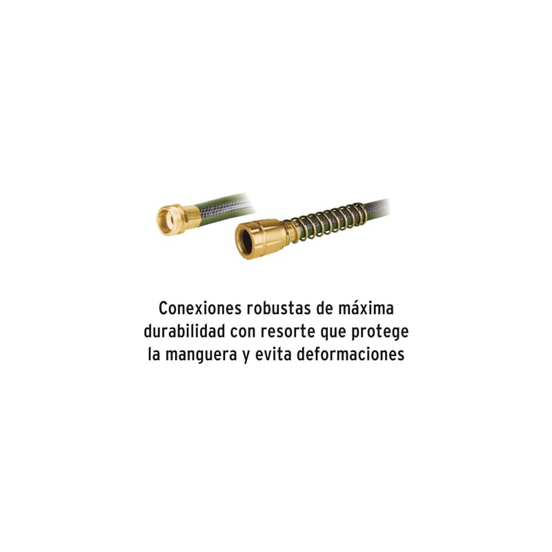 Truper MAN-30X5/8XX, Manguera 5/8", flujo continuo, 6 capas, conexiones metal,