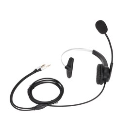 Call Center Headset Mono Noise Cancelling Dual 3.5mm Plug Computer On Ear Headphone for Online Courses Call Centers