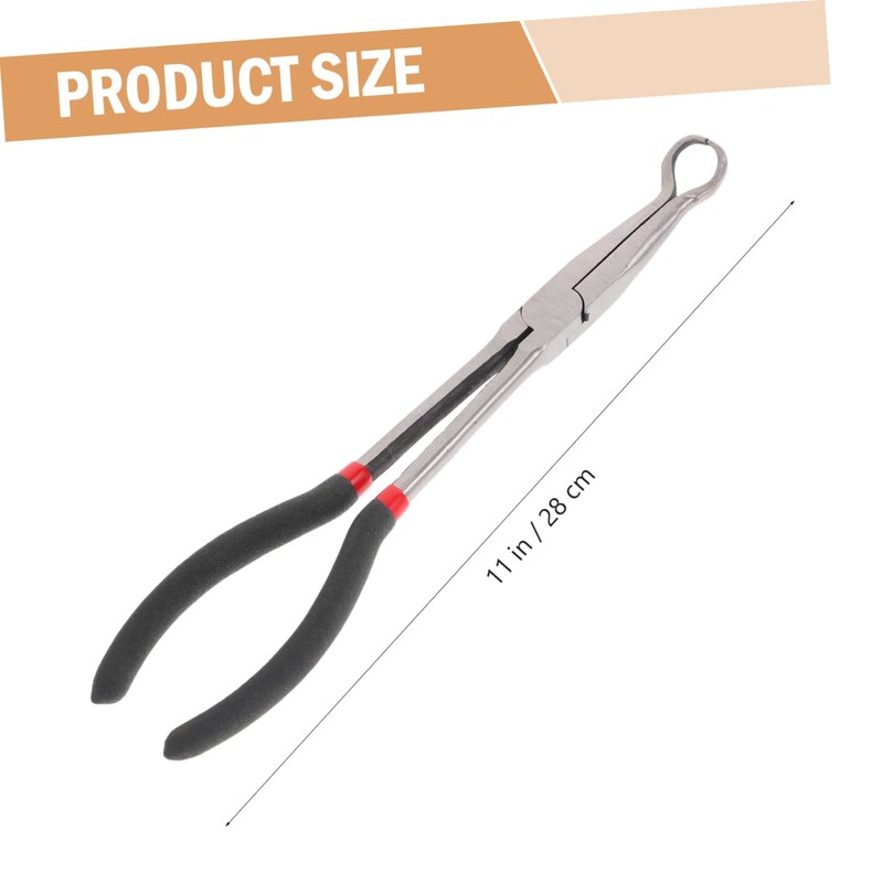 LIFKOME Extended Round Nose Pliers Crimping Clamp for Auto Repair