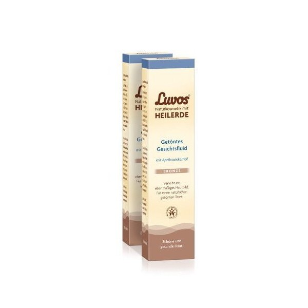 Luvos Tinted Facial Fluid Bronze (Pack of 2) - Nourishes and Nourishes the Skin (2 x 50 ml)