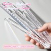 4-Pack Triangular Transparent Plastic Ruler Set - 200mm Small Metric