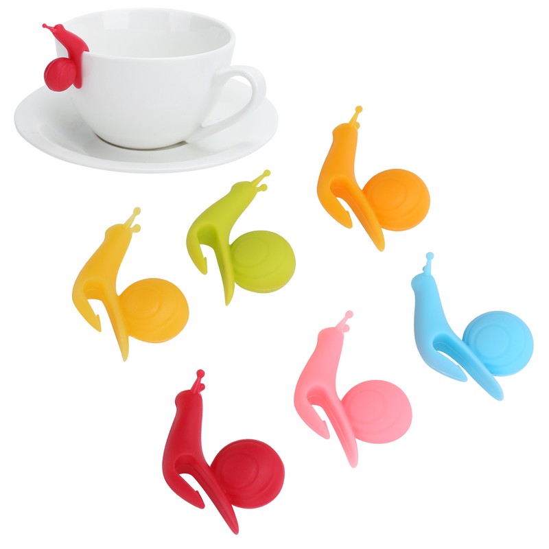10Bag Snail Silicone Tea Maker Cup Edge Pendant Tea Bag