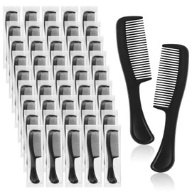 Combs Bulk, Combs Individually Wrapped, Simple And Stylish, Suitable For Hotels, Shelters, Homeless People, Nursing Homes, Charities, Black (5.9 inch, Count, 200)