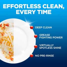 Finish Finish Power Dishwasher Pods, No Pre-Rinse Dishwasher Detergent Soap For Deep Clean & Shine with Degreasing Power, 76 Count