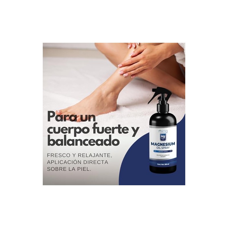 NAIMA Aceite de Cloruro de Magnesio 250 ml Spray Relajación