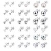 Milacolato 18 Pairs Stainless Steel Stud Earrings Set for Women
