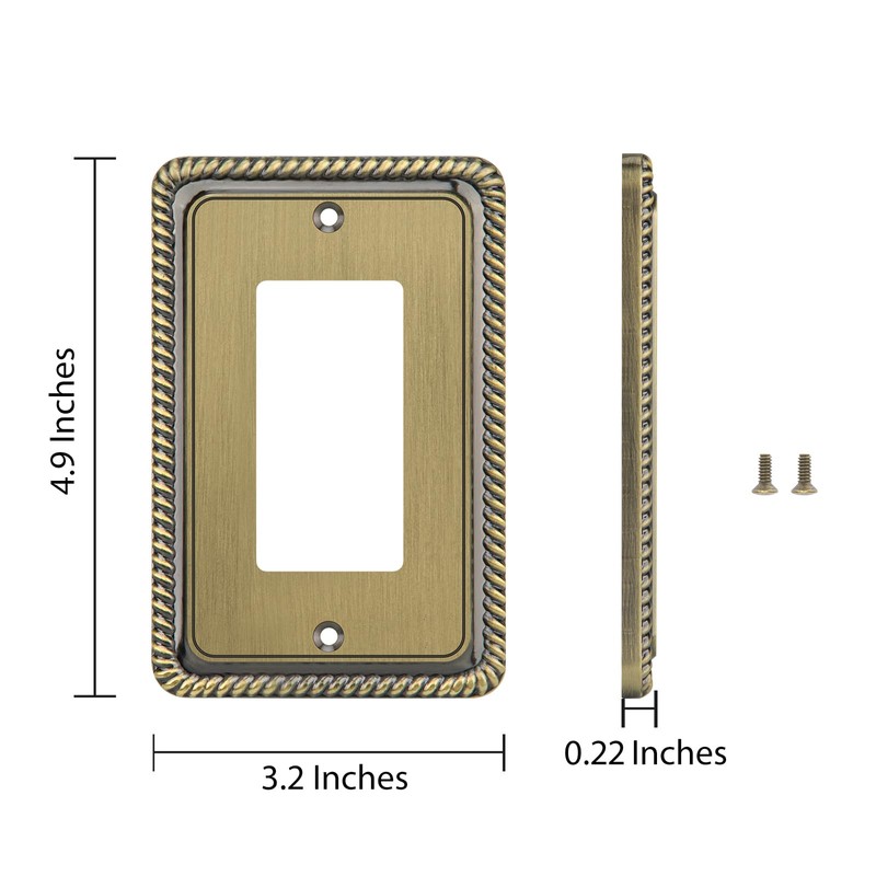 Henne Bery Rope Edge Decorative Wall Plate Switch Plate Outlet