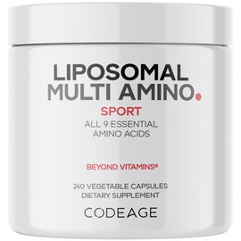 Codeage Suplemento Multi Amino Bcaa y Eaa, Los 9 Aminoácidos Esenciales, Píldoras de Aminoácidos de Cadena Ramificada en Forma Libre Deportivo, Pre y 