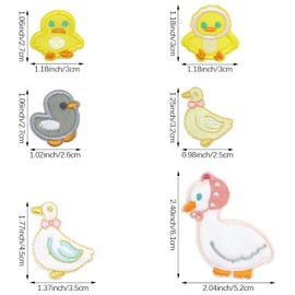 N/W 18 Pcs Iron on/Sew on Patches, Duck Family Patches for DIY Clothing, Jackets, Jeans, Backpacks, Hats, Phone Shells, Arts Craft Sew Making