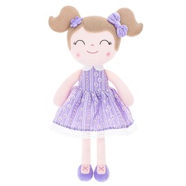 Gloveleya Baby Girl Gifts Soft Plush Doll – Lavender Daisies Cuddle Toy with Basket, Collectible Keepsake Birthday Easter Baby Shower Christmas for Girls