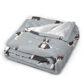 Yipaidel Boston Terrier Adorable Super Soft Extra Large Blanket for Girls, Women, Teens, Kids, Baby, and Children, Warm and Cozy Throw for Bed Crib or Couch, Sofa Chair Bed Office Camping