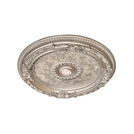 AFD Home Petite Round Chandelier Ceiling Medallion or Fan Medallion, 24 Inches, Champagne