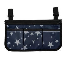 Wheelchair Bag with Pockets Reflective Strips Armrest Side Bag for Electric Wheelchair Mobility Scooter Walking Frame Storage Pouch