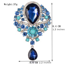 FAIRYGATE Women's Brooches & Pins Brooch Badge Vintage Pendant Rhinestone Alloy Corsage Crystal Anti Exposure Fixed Brooches B3825
