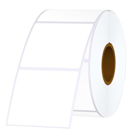 FATICO 2x2 Thermal Labels Square Thermal Sticker Labels Direct Thermal Labels Roll Self-Adhesive Thermal Stickers for Logo Stickers, Product Labels, Address Labels and Small Business (White, 1 Roll)