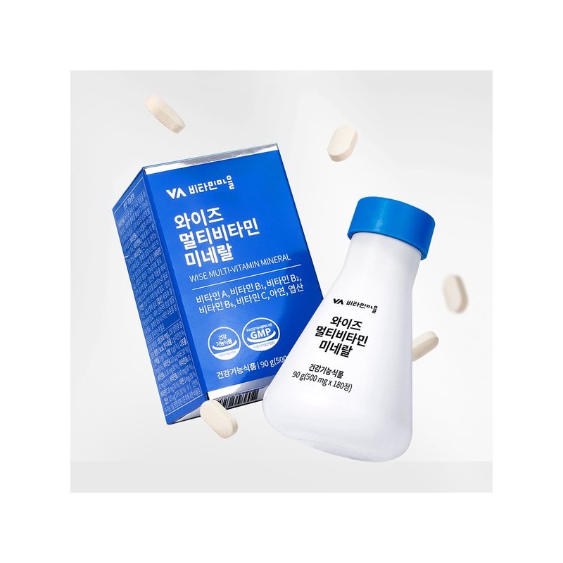 Vitamin Village 와이즈 멀티비타민 미네랄 2박스 총360정 12개월분 Wise Multivitamin