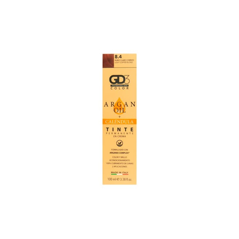 GD3 Tinte en Crema Permanente 8.4 Rubio Claro Cobrizo 100Ml