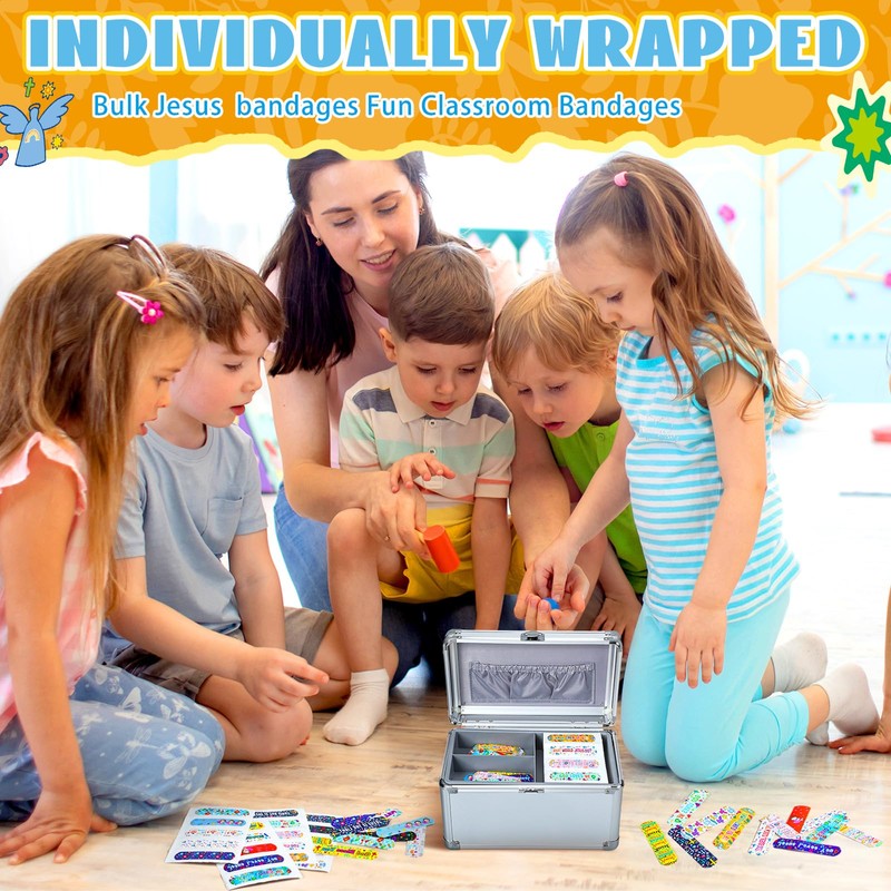 Geiserailie 40 Christian Jesus Bandages Kids Adults Bulk Bible Verse