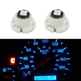 WLJH 10x Ice Blue T4.7/T5 Neo Wedge 3030Chip 12mm Base Led Car Instrument Cluster Bulb Dashboard Gauge HVAC AC Heater Climate Controls Lamps Switch Indication Interior Light Replacement