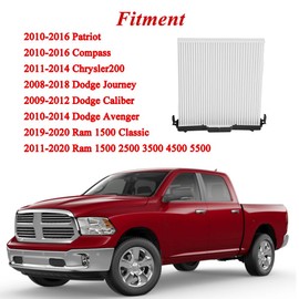 68406048AA 68052292AA Air Conditioning Filter Cabin Air Filter & Filter Access Door Compatible with Chrysler Dodge Vehicle 200, Ram 1500 2500 3500 2011-2019 Replaces 68318365AA 5058693AA(SET OF 4)