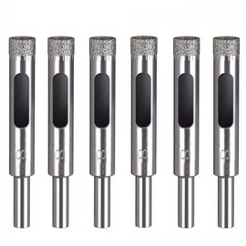 Glass Diamond Drill Bit Set, 5/16" Diamond Hole Saw Drill Bits Set Kit for Ceramic Bottles, Glass, Marble, Granite Stone, Tile. (6PCS)