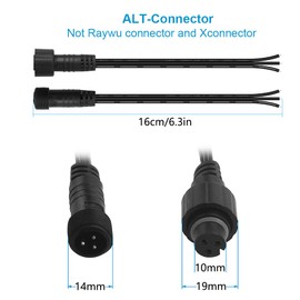 ALITOVE 3 Pin Electrical Connector 18AWG IP65 Male Female ALT-Connector 6in/15cm Extension Cable Compatible with ASIN B0923SDR5T B0923TKHY4 B0923S8Y4C B0923TN5GV for WS2811 LED Pixel Lights (5 Pairs)