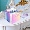 GRETJOB Rainbow Disposable Facial Towel Storage Box, Clear Acrylic Makeup