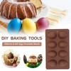 2-pack Easter Egg Silicone Molds for Cake Decorating,Peanut Butter Chocolate,