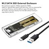 M.2 NVMe SATA SSD Enclosure NVMe to USB C 3.1