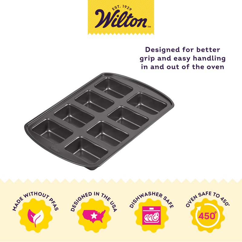 Wilton Gold Premium Non-Stick Warp-Resistant Bakeware, Made without PFAs, Mini