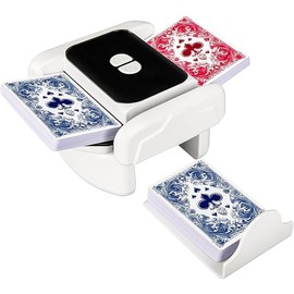 BEE&FLOWER Card Shuffler Rechargeable Automatic Card Shuffler Low Noise, Rechargeable, Portable Card Shuffler 1-2 Decks for Poker, UNO, Blackjack, Skip-Bo, Phase 10