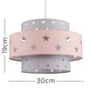 MiniSun Modern Pink & Dark Grey Cut Out Star Design