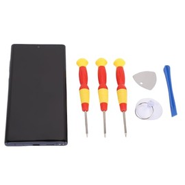 Yunseity para Note 10 Reemplazo de Pantalla OLED, Pantalla Táctil Digitalizador con Herramienta de Reparación de Marco, Piezas de Repuesto de Teléfono Móvil para Note 10 Plus, Negro